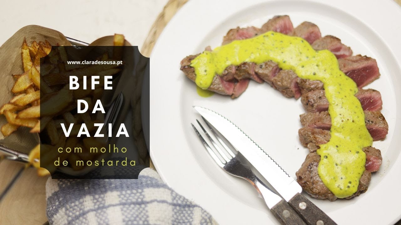 Bife da Vazia com Molho de Mostarda