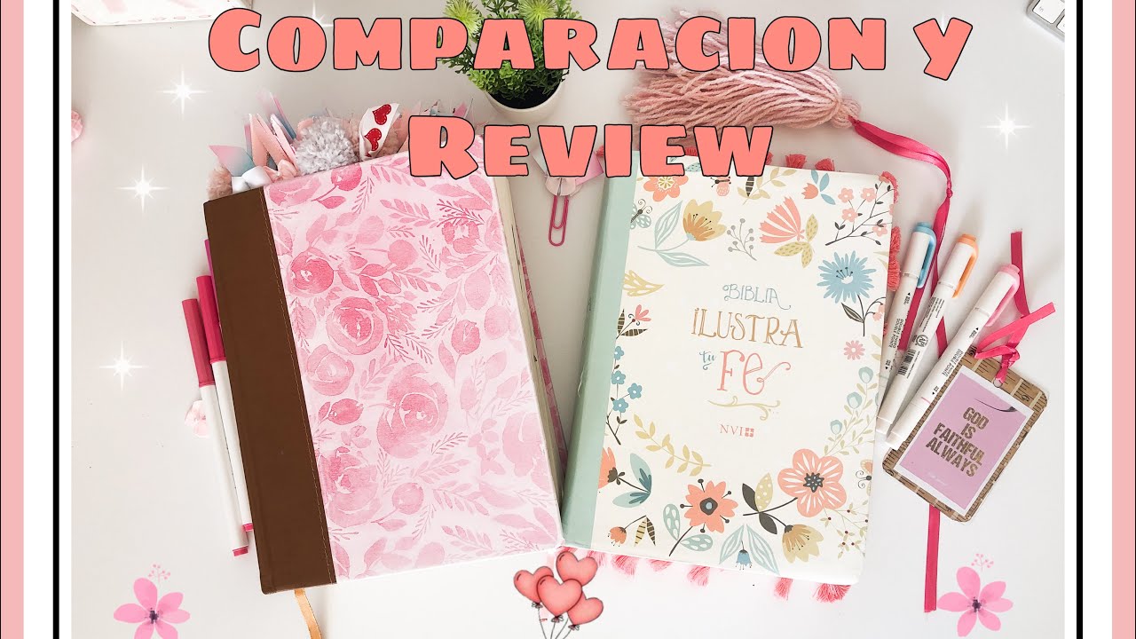 COMPARACION Y REVIEW DE LAS BIBLIAS: ILUSTRA TU FE Y BIBLIA DE APUNTES(azulejos cafe)/Probamos lapiz
