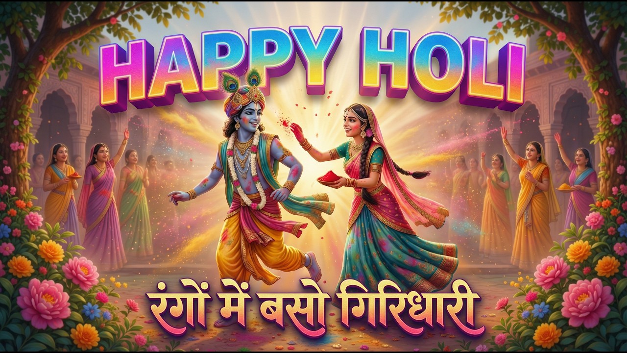 Happy Holi 2026 | Rangon Mein Baso Giridhari | Krishna Holi Bhajan | Festival Special