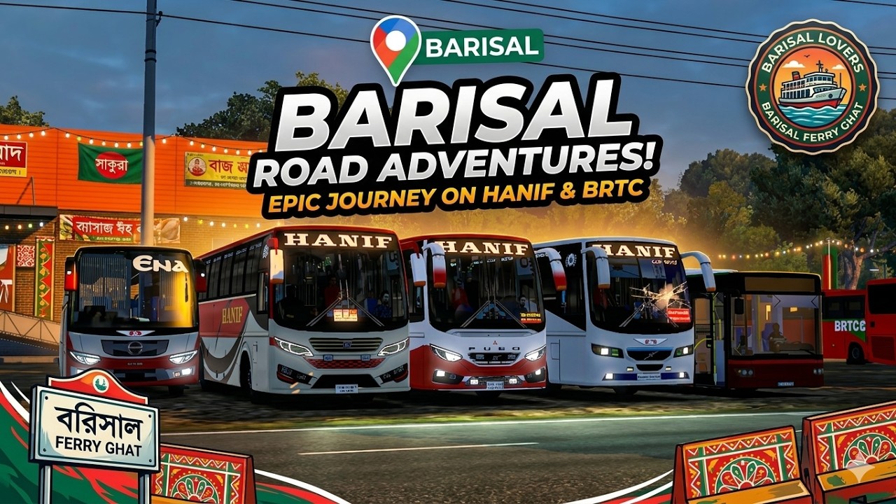 ETS2: Barisal To Dhaka Driving | Hanif Special Bus | Map of Bangladesh MBD Map V8.0
