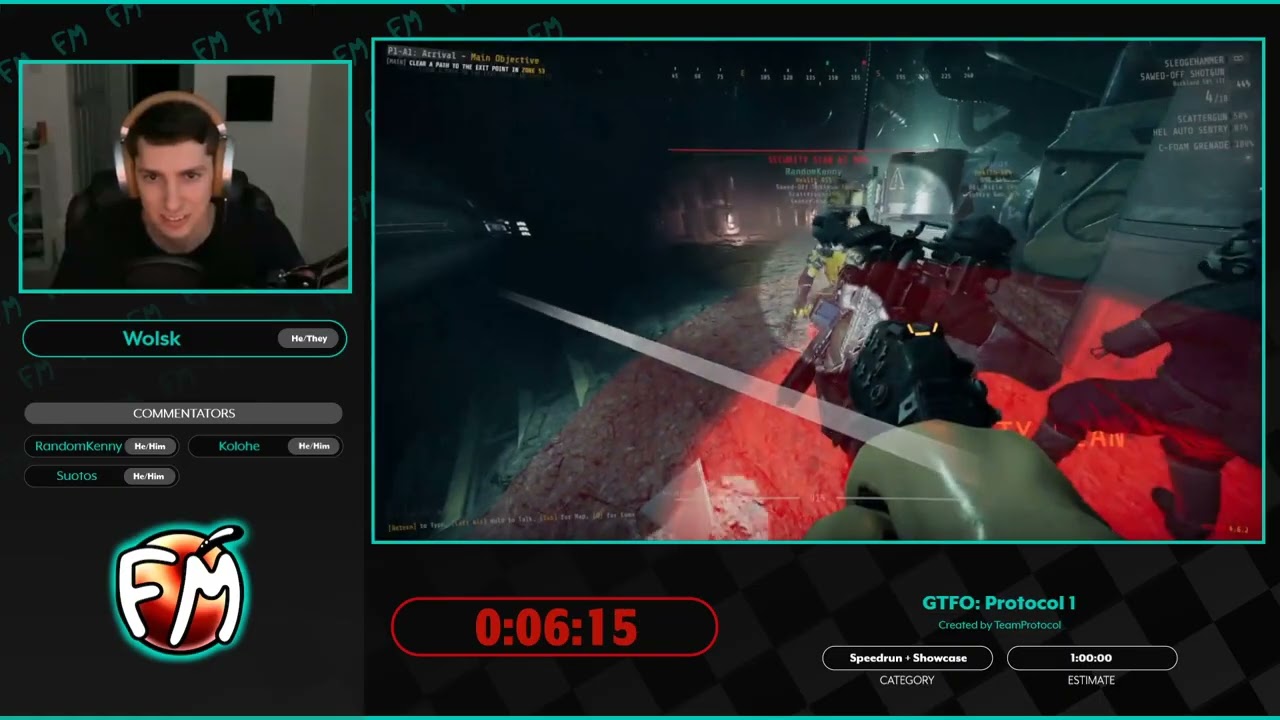 GTFO: Protocol 1, Speedrun + Showcase by Kolohe, RandomKenny, Suotos and Wolsk - FM 2025