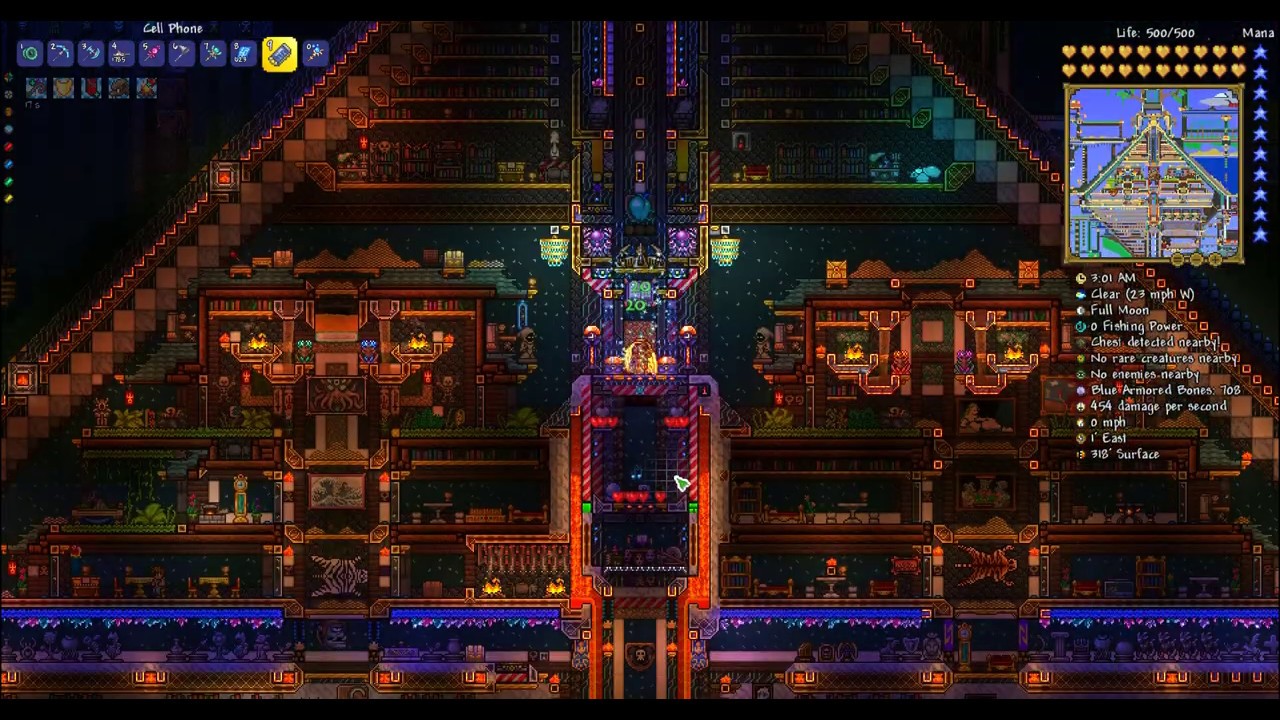 800 Hour Terraria World Build. The Kingdom by JuiceBox