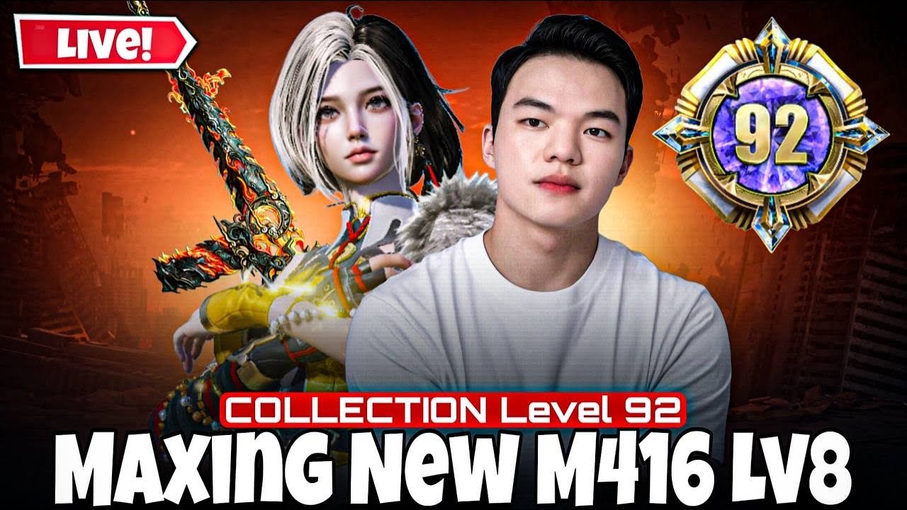MAXING NEW M416 WITH COLLECTION LEVEL 92 | PUBG MOBILE LIVE NOW🔴