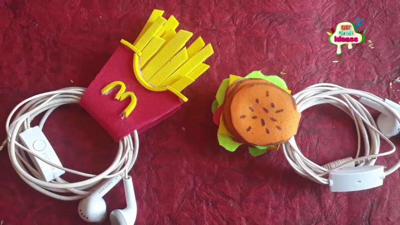 earphone holder #headphone keeper #creative earphones #diy Craft Ideas