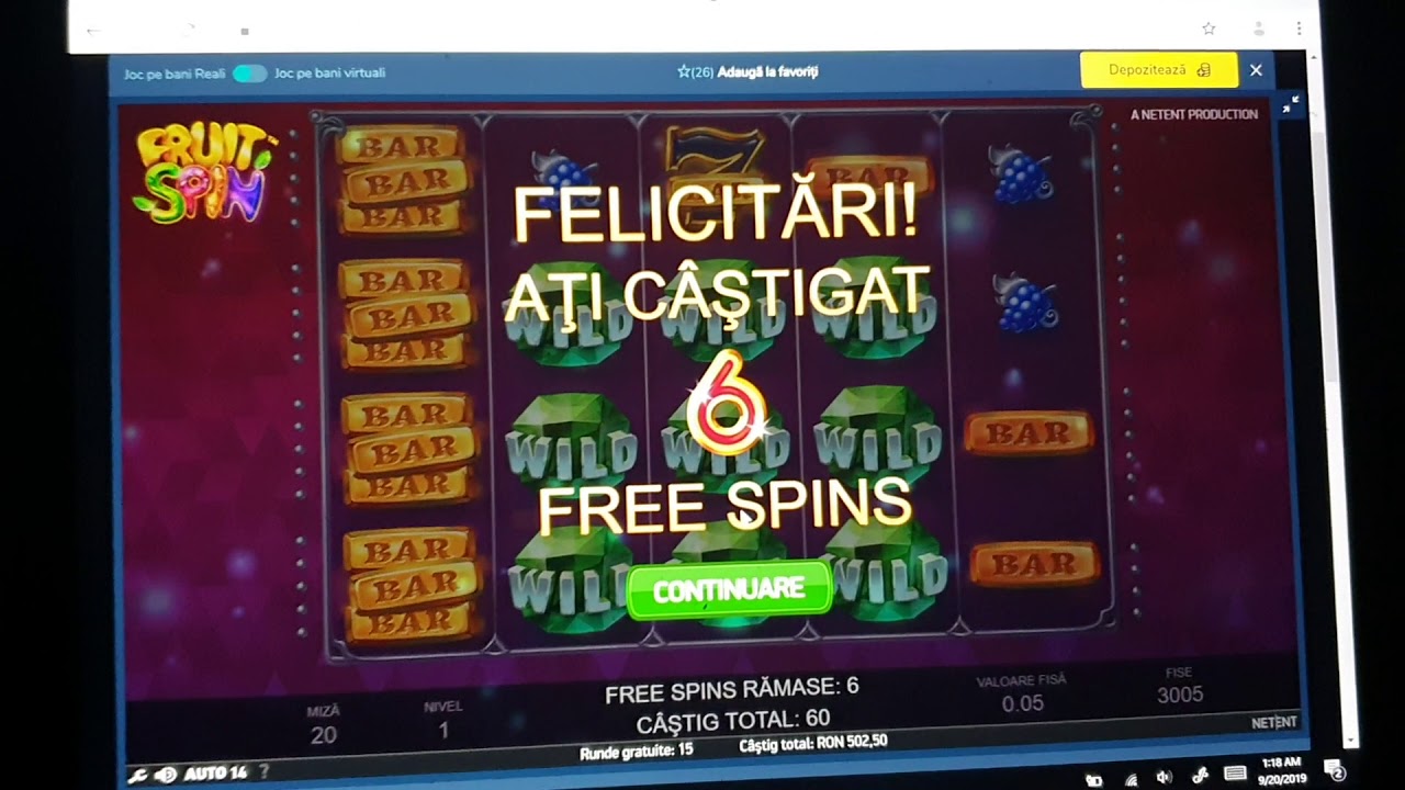 Fruit Spin Vlad Casino specială BIG WIN!!!0.50 ron bet!!!