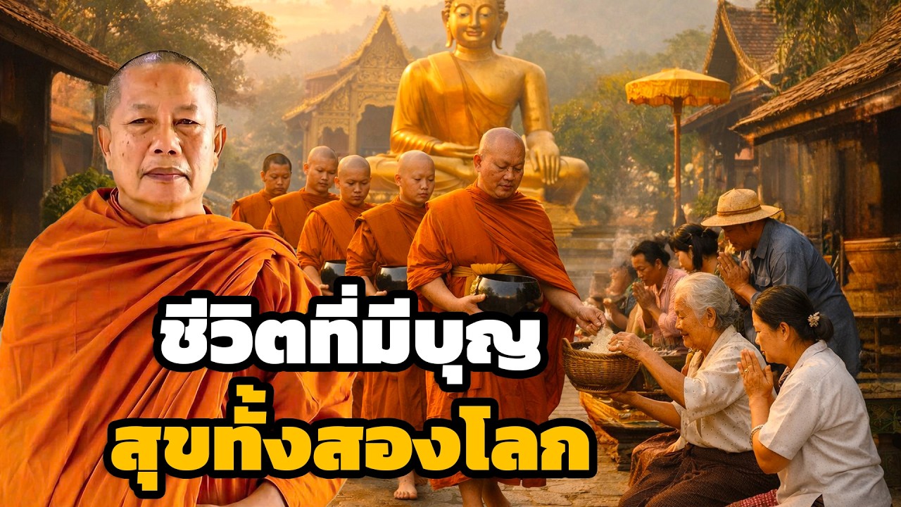 ชีวิตที่มีบุญย่อมสุขทั้งโลกนี้และโลกหน้า  ธรรมะคลายทุกข์ พระมหาบุญช่วย ปัญญาวชิโร 1