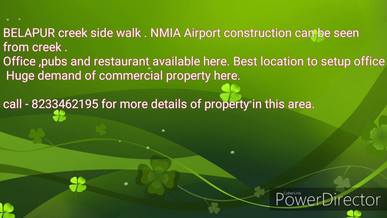 Belapur Creek side Walking .creek Sea view. Hub of commercial offices . Call - 8233462195
