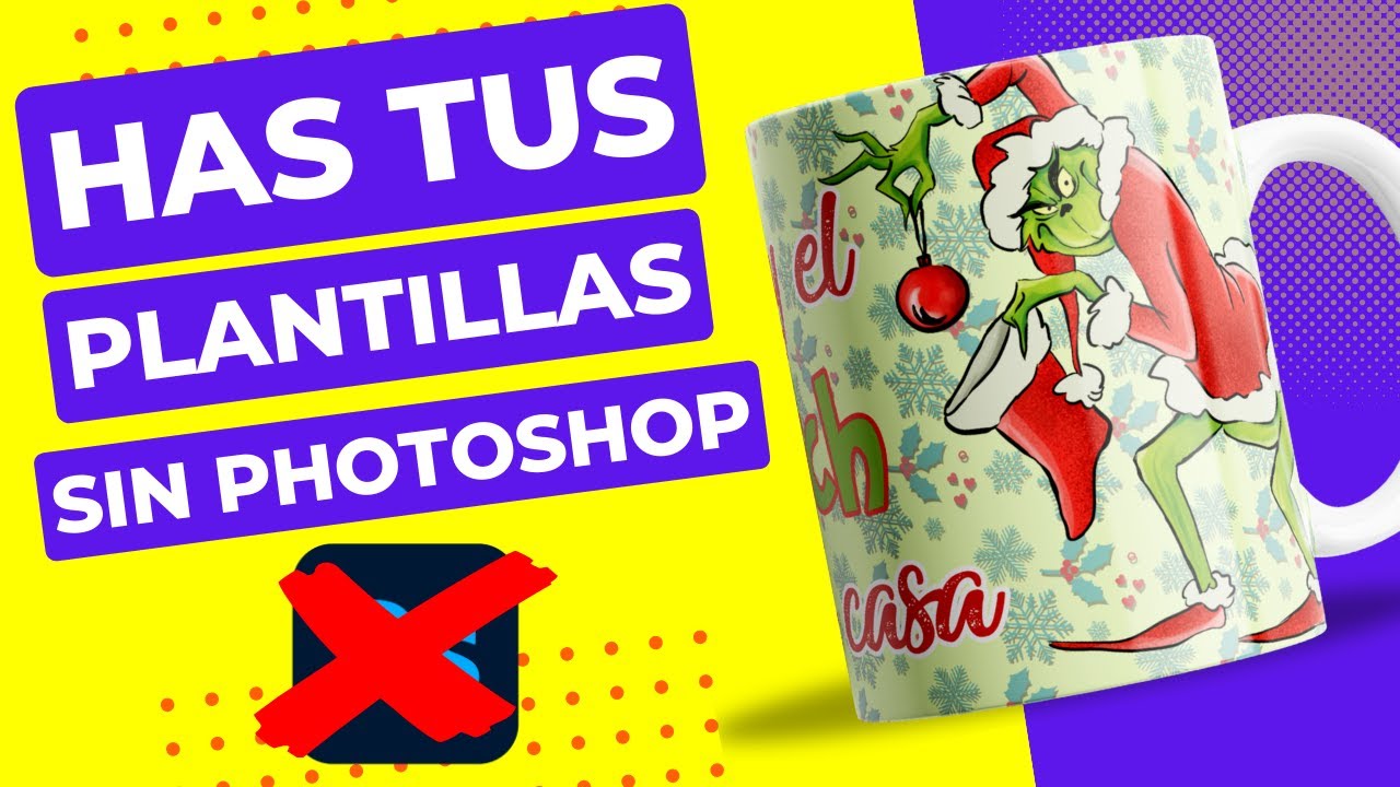 Como DISEÑAR PLANTILLAS de sublimacion Plantillas para tazas con PHOTOPEA