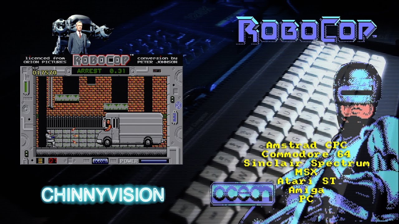 ChinnyVision - Ep 372 - Robocop - CPC, Spectrum, C64, MSX, Atari ST, Amiga and PC
