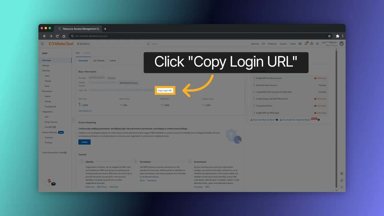 Demonstration of Application Identity Management in Shinjiru Cloud with Alibaba Cloud
