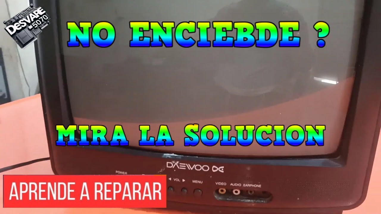 TV Daewoo de 14 pulgadas que no enciende (modelo DTA-14B1)