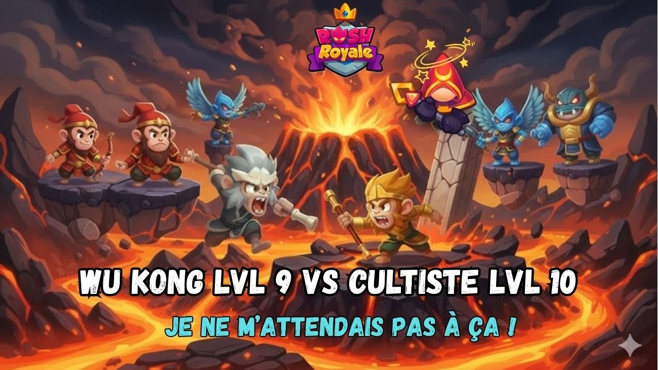 Rush Royale | Wu Kong lvl 9 vs Cultiste lvl 10 😳 C’est beaucoup plus serré que prévu !