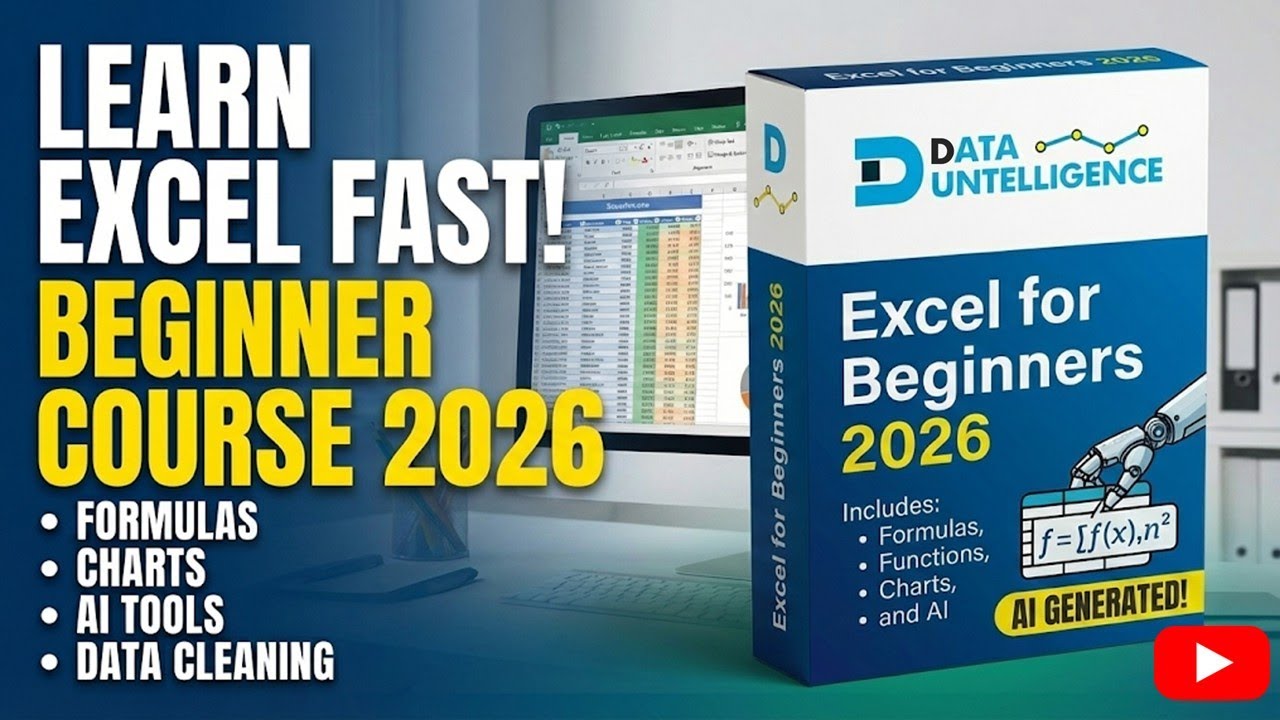 Excel для начинающих 2026: освойте основы и приемы работы с ИИ за 40 минут!