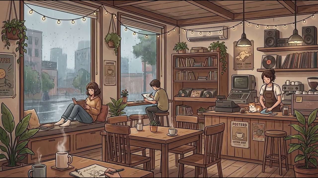 Coffee Time Lofi ☕ Chill Beats for Work & Relax  2 Hours Cafe Lofi