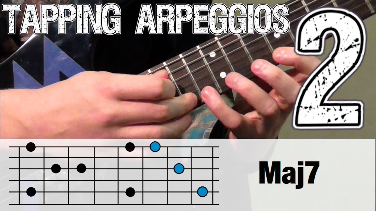 Guitar Tapping Lesson #2 | Full Arpeggios 7th chords