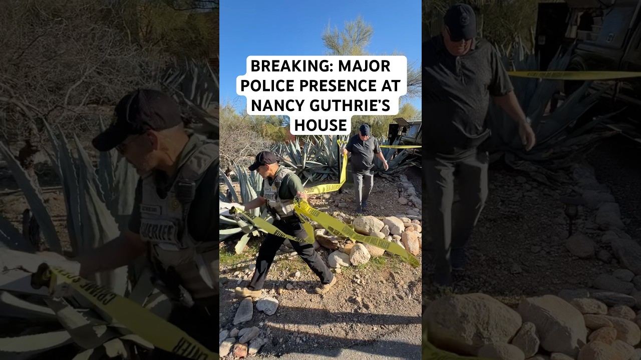 Breaking - major police presence at Nancy Guthrie&rsquo;s house. ￼