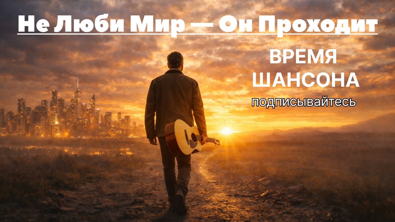 НЕ ЛЮБИ МИР — ОН ПРОХОДИТ #русскийшансон #песнядуши #мужскойвокал #гитара #баян #chanson #soulmusic