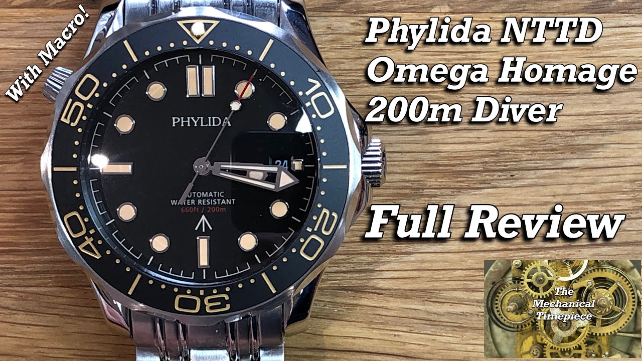 Phylida ‘No Time To Die’ Bond Omega Homage 200m Dive Watch from AliExpress. Full review