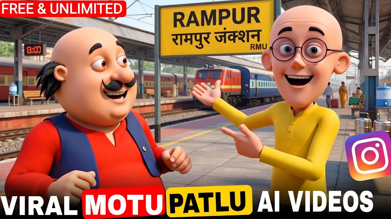 Instagram Viral Motu Patlu Wali Ai Video Kaise banaye | Trending Motu Patlu Village Video Editing