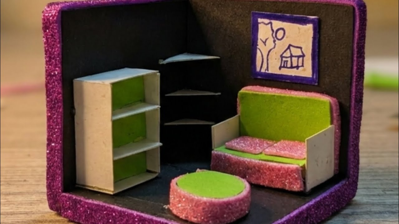 Making tiny living room diorama 