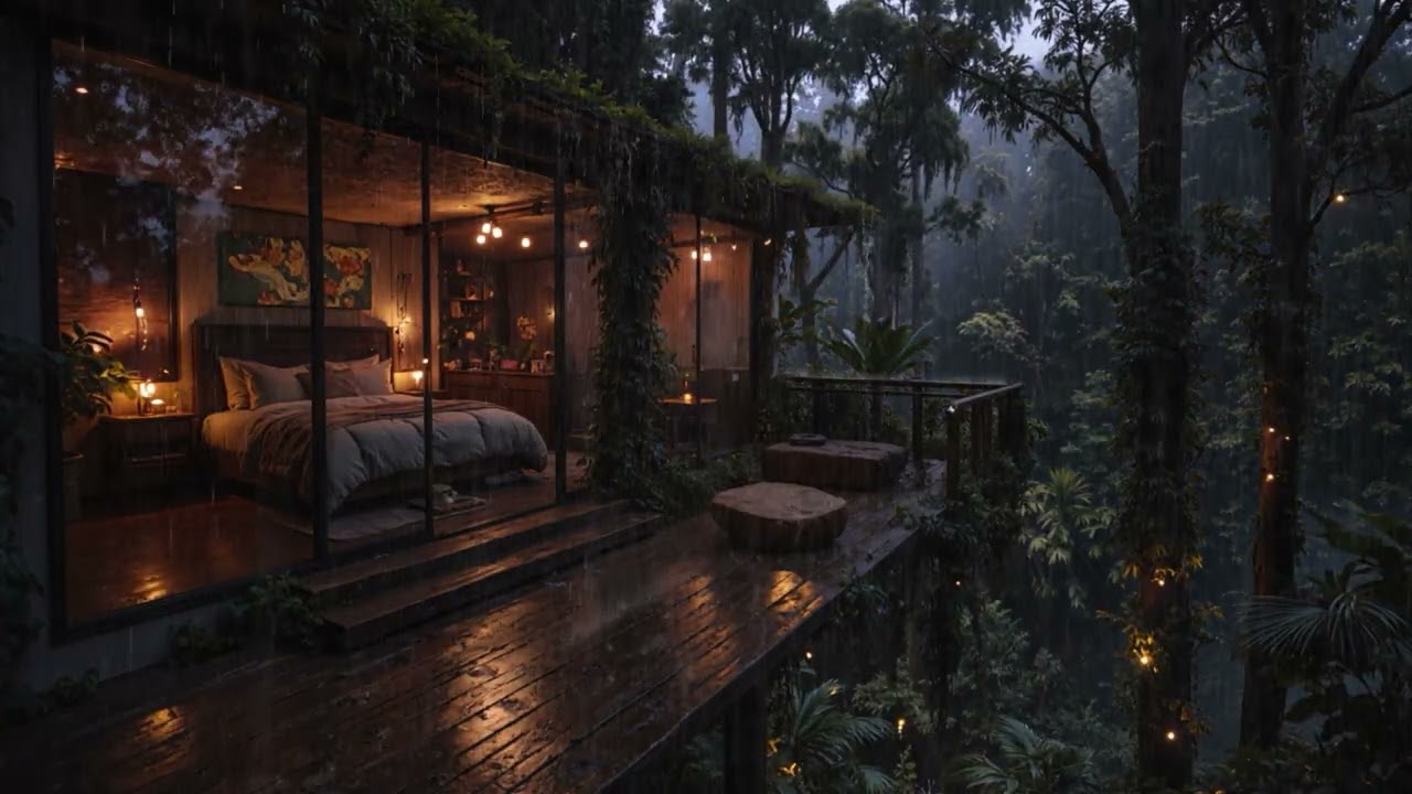 Midnight Forest Rain Wrapping a Hidden Cabin in Calm 🌧️ | Deep Sleep Tonight
