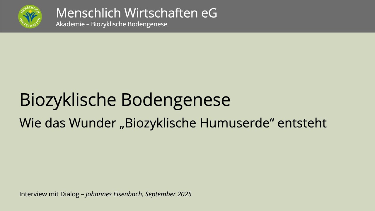 Biozyklische Bodengenese. Wie das Wunder „Biozyklische Humuserde“ entsteht