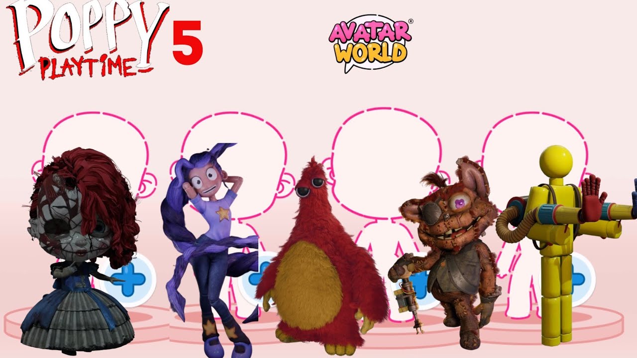 AvatarWorld: Creating 5 Characters from PoppyPlaytime Chapter 5 #avatarworld #poppyplaytimechapter5