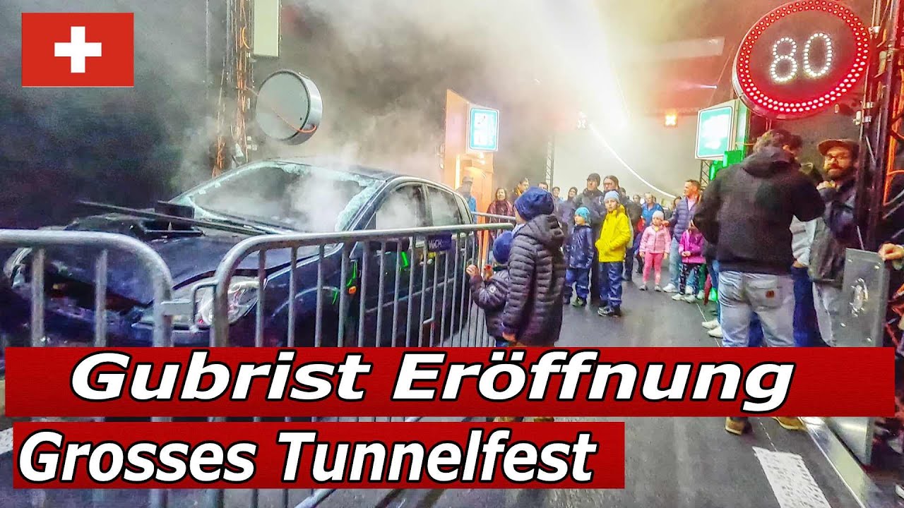 Grosses Tunnelfest 🇨🇭 Gubrist eröffnet dritte Röhre Walking in Tunnel