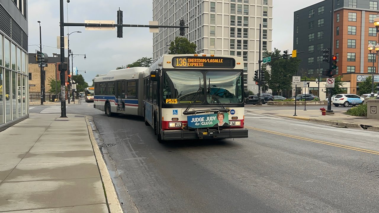 CTA Bus Ride 136 Sheridan/Lasalle Express From Broadway To State CTA New Flyer DE60LF 2009 #4171