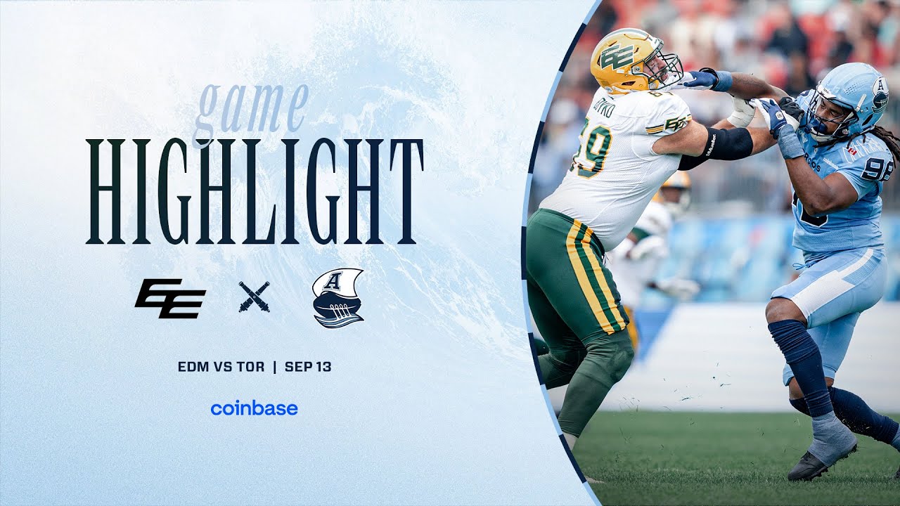 Game Highlights Presented by Coinbase | Week 15 Toronto vs. Edmonton, September 13, 2025
