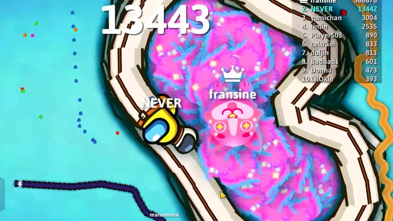 🐍Snake.io🐍 Pink Giant Snake Is Smart For Survive? Best Snake.io Gameplay 🐍 #07