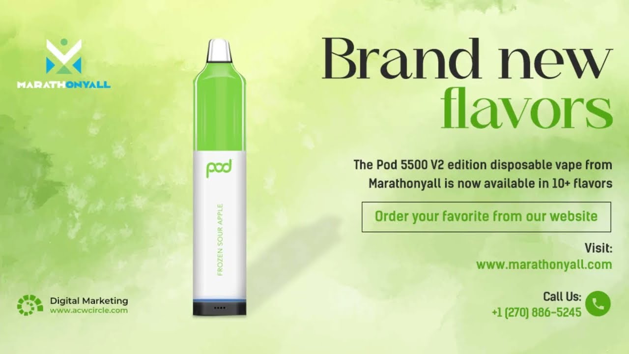 BRAND NEW FLAVORS - Pod 5500 V2 edition disposable vape.
