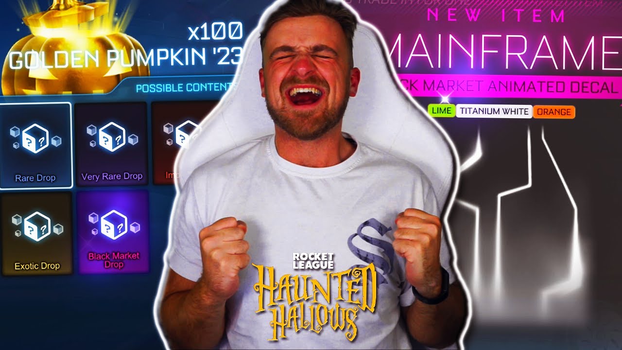 *INSANE PAINTED MAINFRAME* So I FINALLY Opened 100 *NEW* Golden Pumpkin 23 Crates in Rocket League!