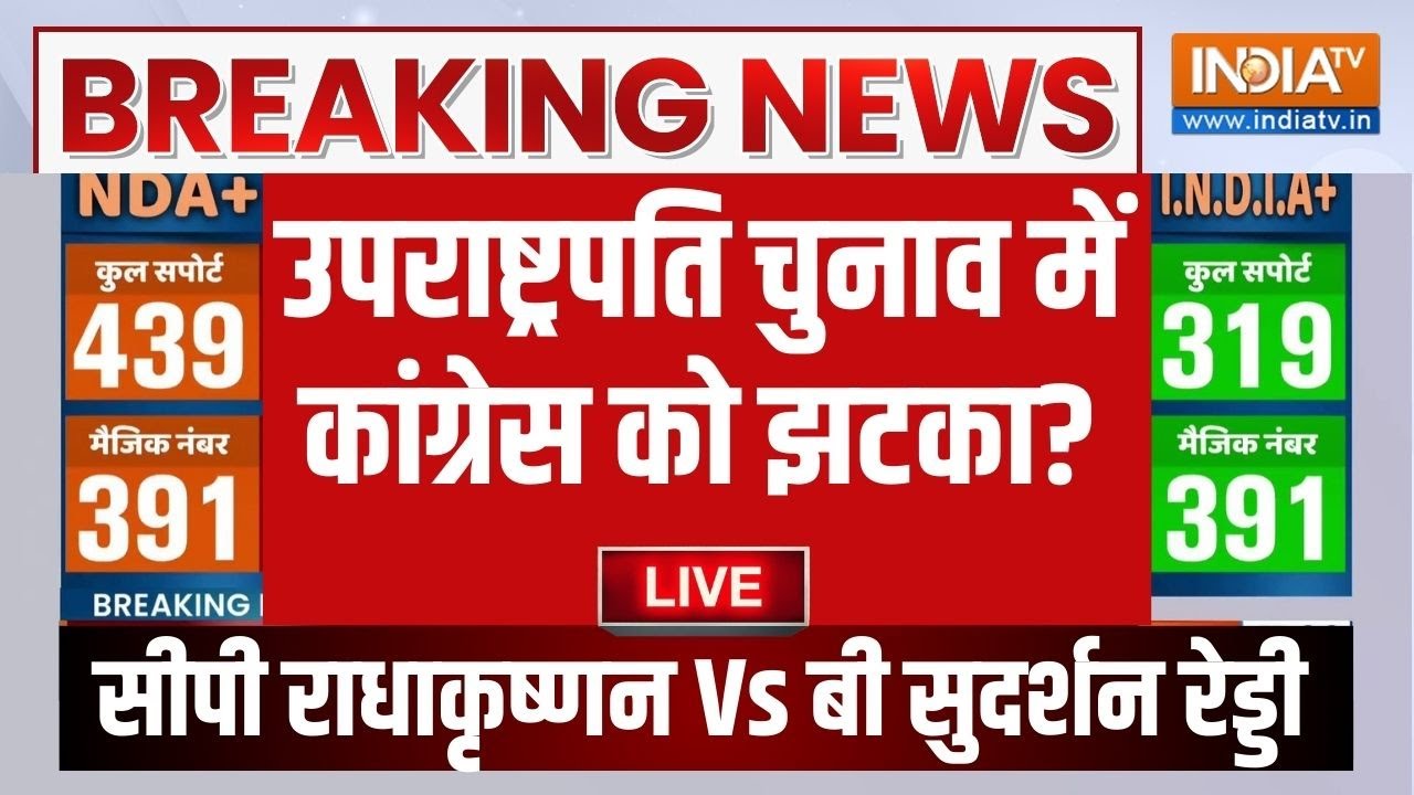 Vice President Election Result LIVE: उपराष्ट्रपति चुनाव में कांग्रेस को झटका? CP Radhakrishnan