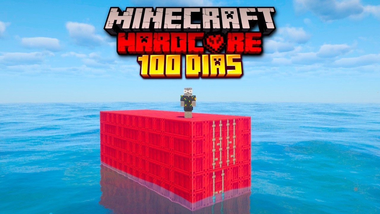 SOBREVIV&Iacute; 100 D&iacute;as en UN CONTENEDOR en Minecraft Hardcore