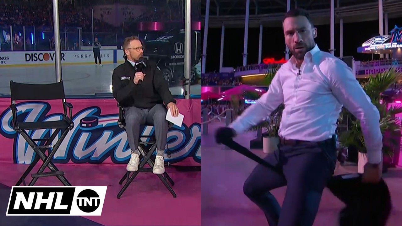 Biz LEAVES THE SET To Join a Dance Party at the Winter Classic 🤣 | NHL on TNT