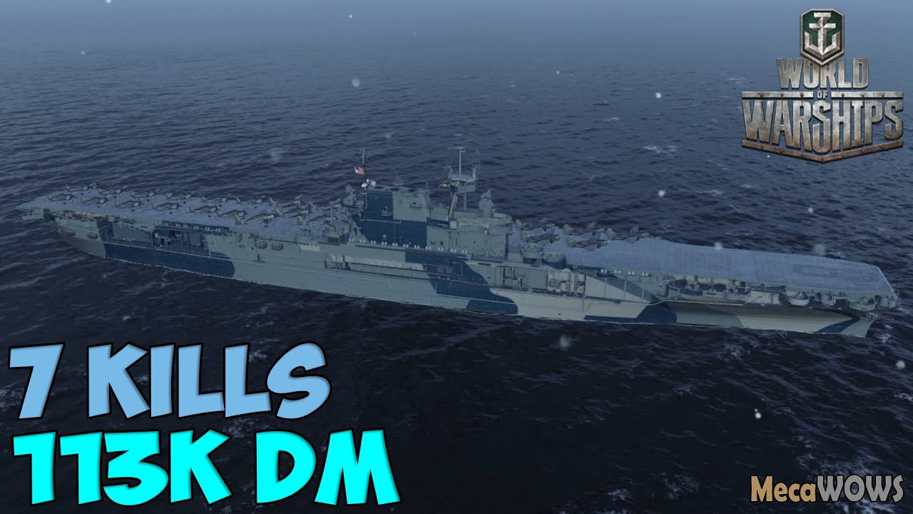 World of WarShips | Enterprise  | 7 KILLS | 113K Damage - Replay Gameplay 4K 60 fps