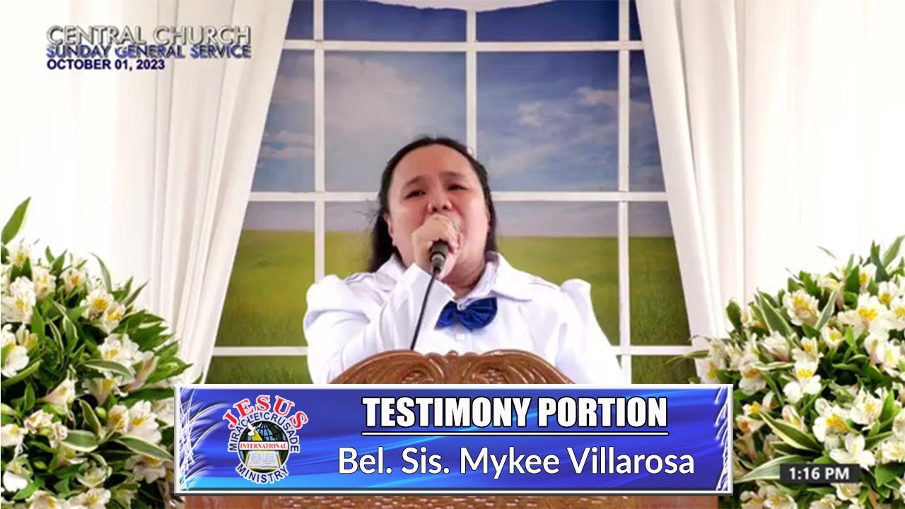 JMCIM | Testimony Portion | Bel. Sis. Mykee Villarosa | October 1, 2023