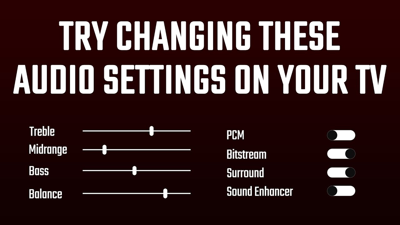 Change Your Audio Format To This Setting On Your TV