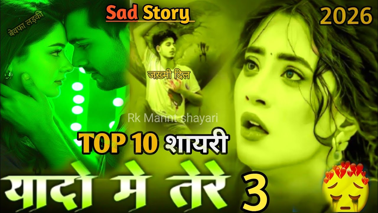 😭Top 10 बेवफाई शायरी याद मे तेरे 3 |💔दर्द भरा इमोशनल कर देने वाली😔 स्टोरी रुला दिया बेवफा दिल तोड़कर🥀