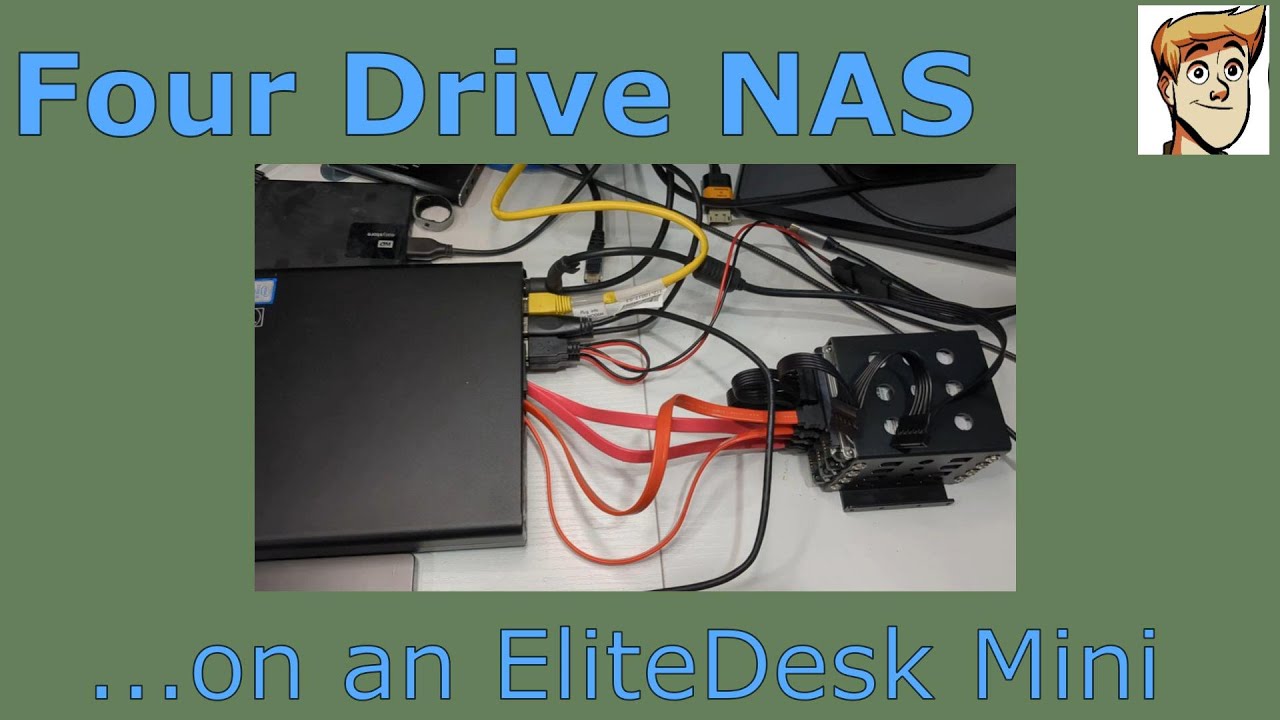 NAS using 4 drives on an EliteDesk Mini