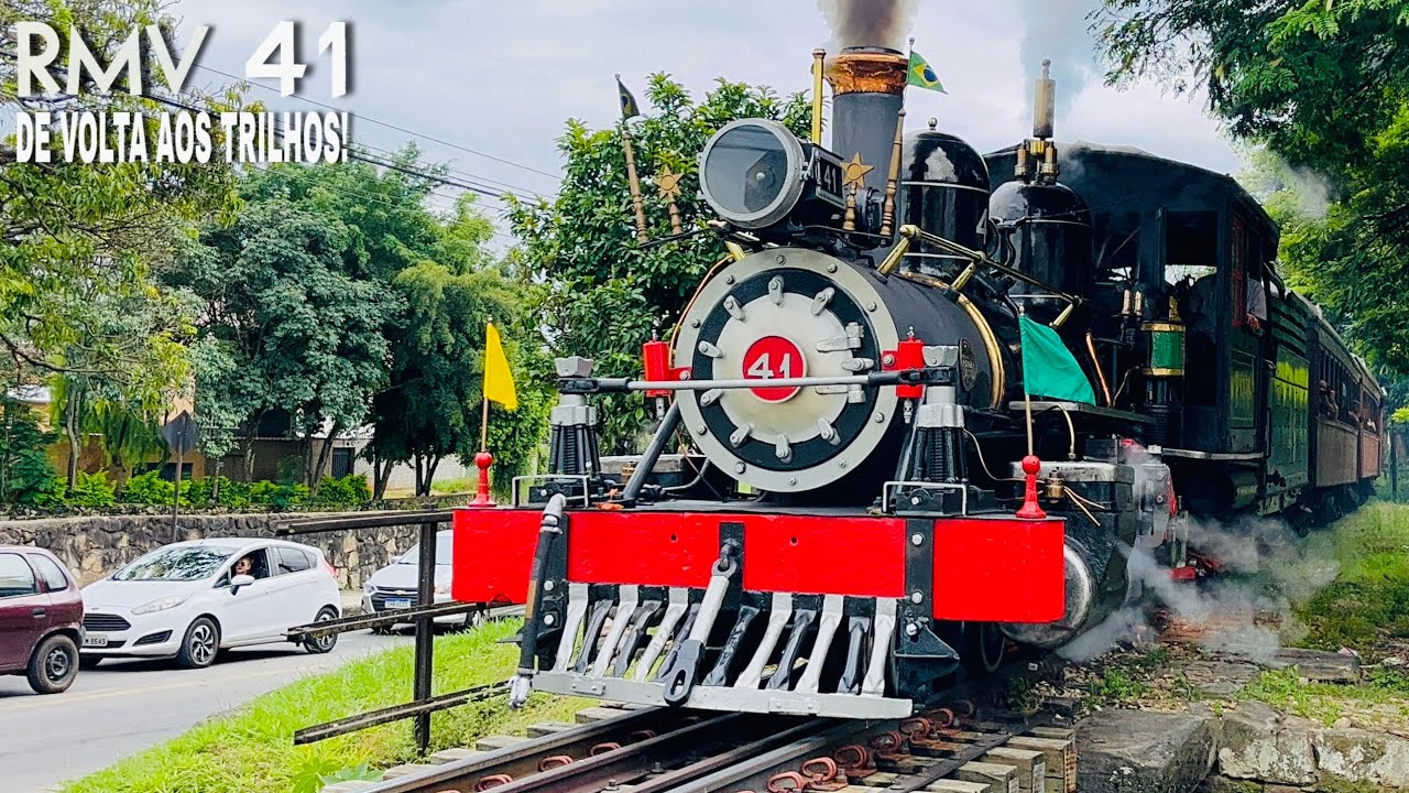 ELA VOLTOU! Locomotiva 41 de volta aos trilhos. 