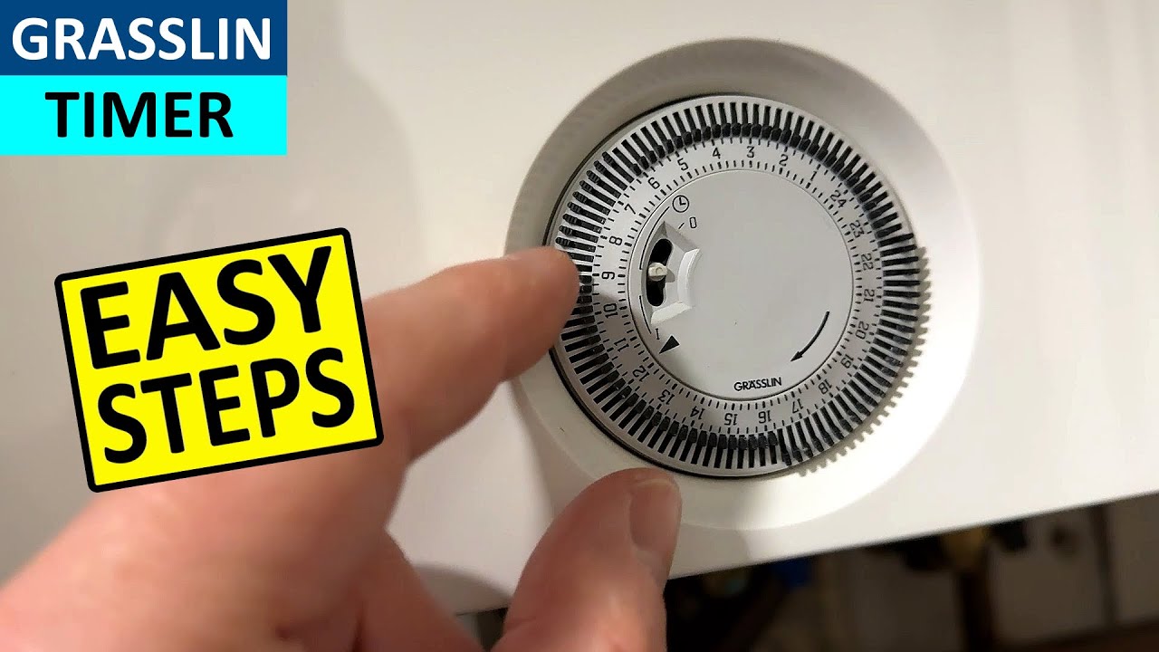 How to set timer on Grasslin clock on Combi Boiler and Setting Pin Time Clock - Grasslin Timer Setup