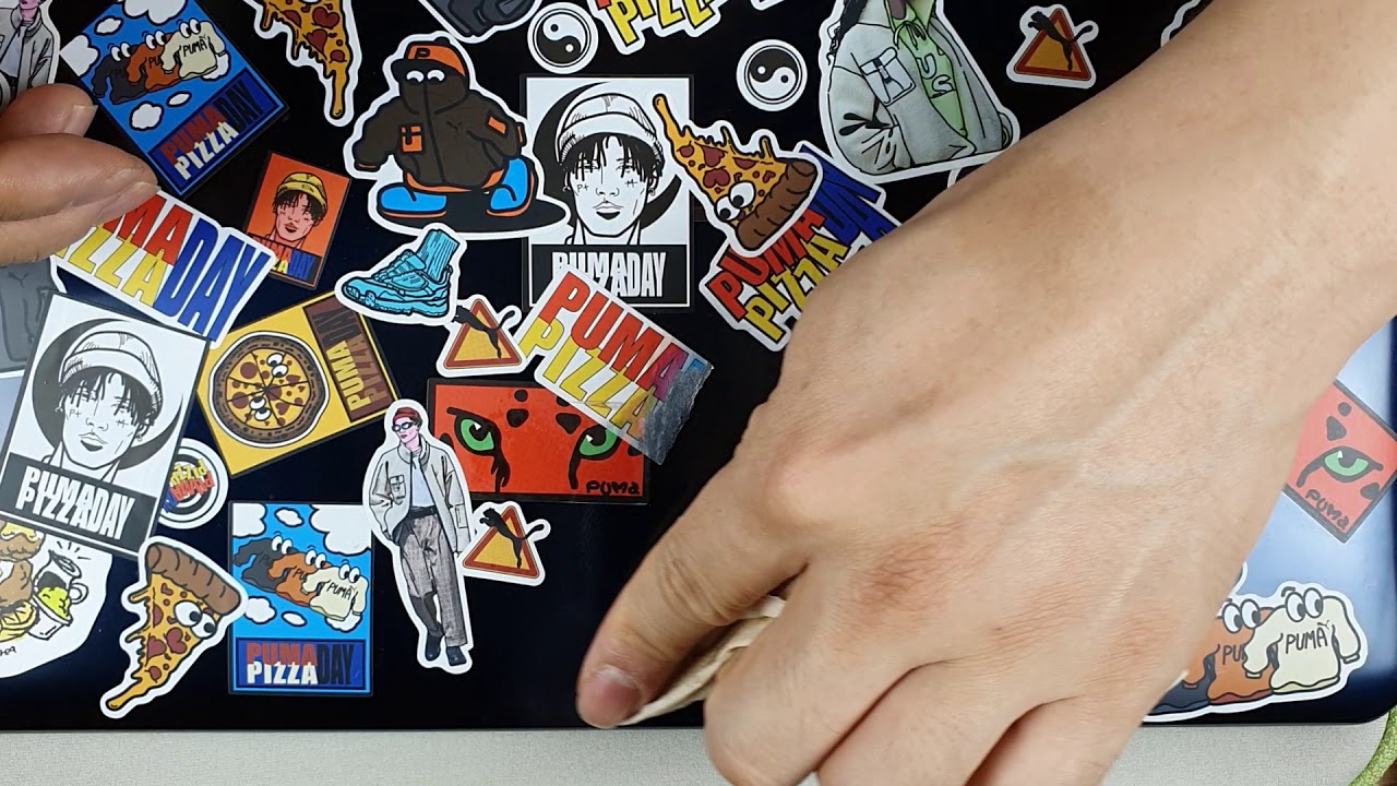 ASMR Removing Stickers from worries and anger of the laptop ASUS UX580GD