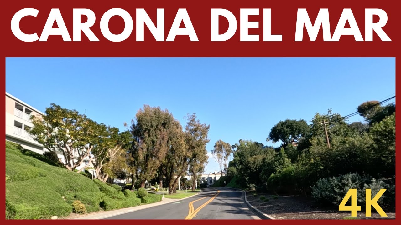 CALIFORNIA 4k - Corona Del Mar -  Beach town drive + Music