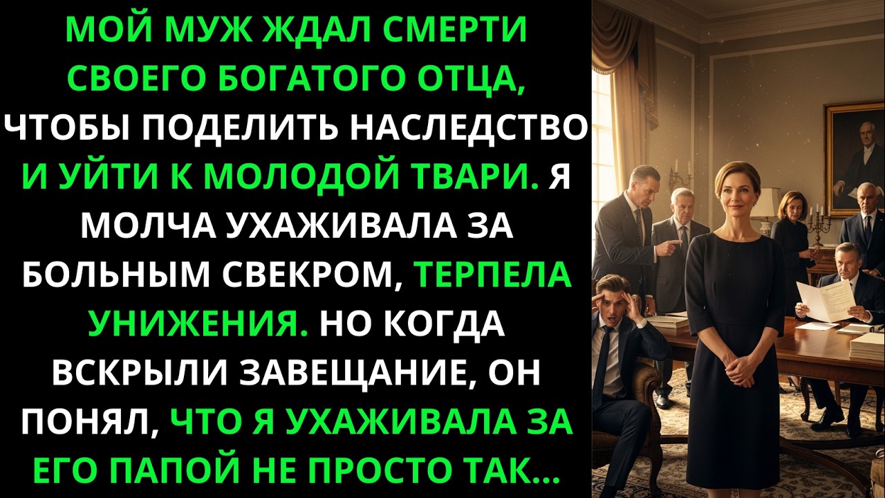 Муж ждал наследства, чтобы уйти к другой. Но при оглашении завещания он всё понял…