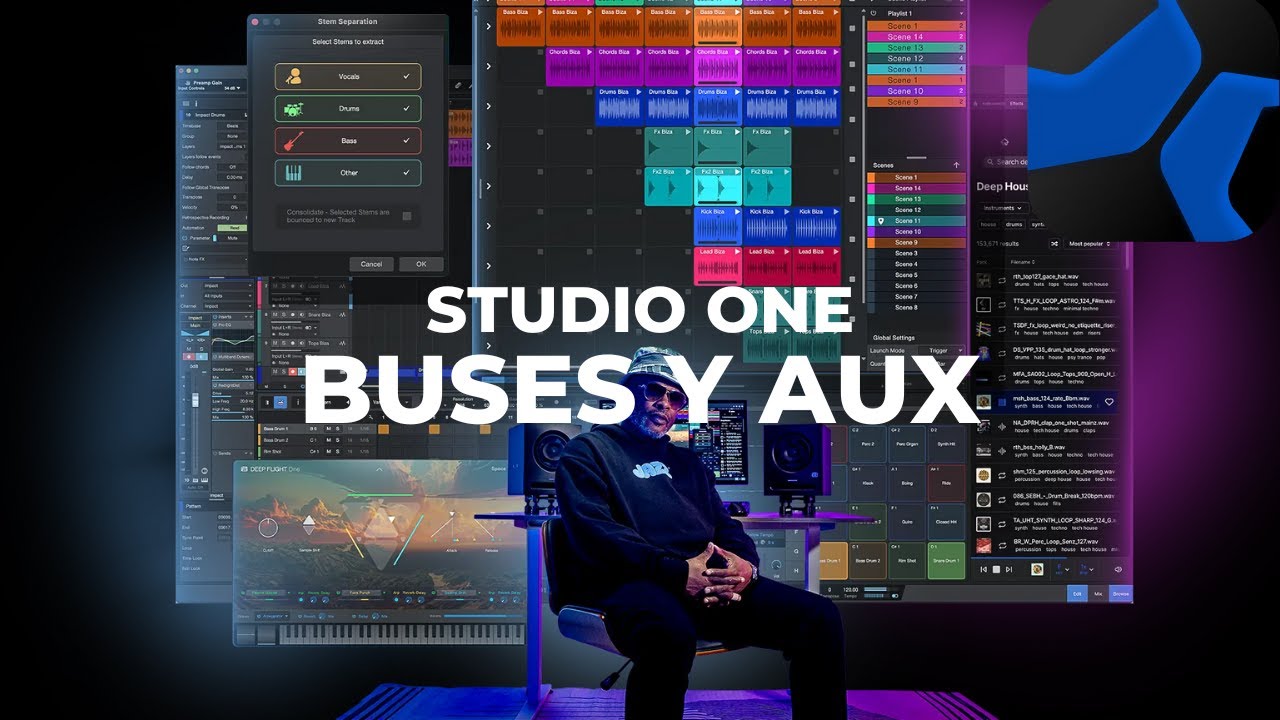 BUSES Y AUXILIARES en STUDIO ONE | TUTORIAL