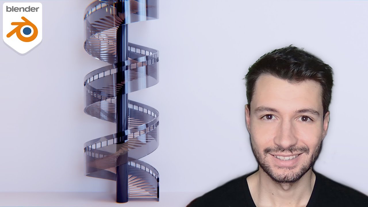 Comment modéliser un escalier en colimaçon avec Blender ?  [TUTO FR]