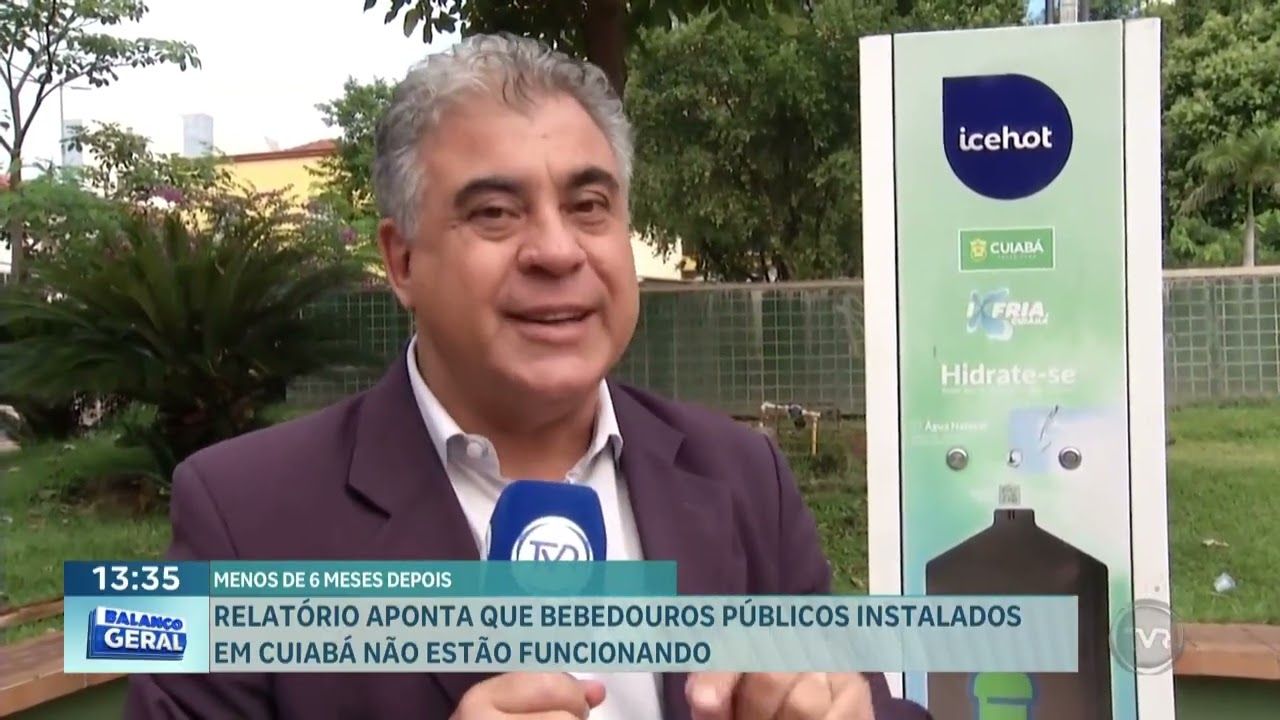 Relatório aponta que bebedouros públicos instalados em Cuiabá não estão funcionando