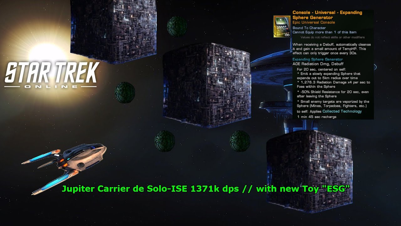 【STAR TREK ONLINE】Jupiter Carrier de Solo-ISE 1.37M DPS with ESG